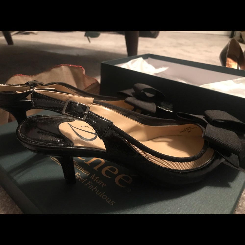 Women’s J Renee Black Slingbacks